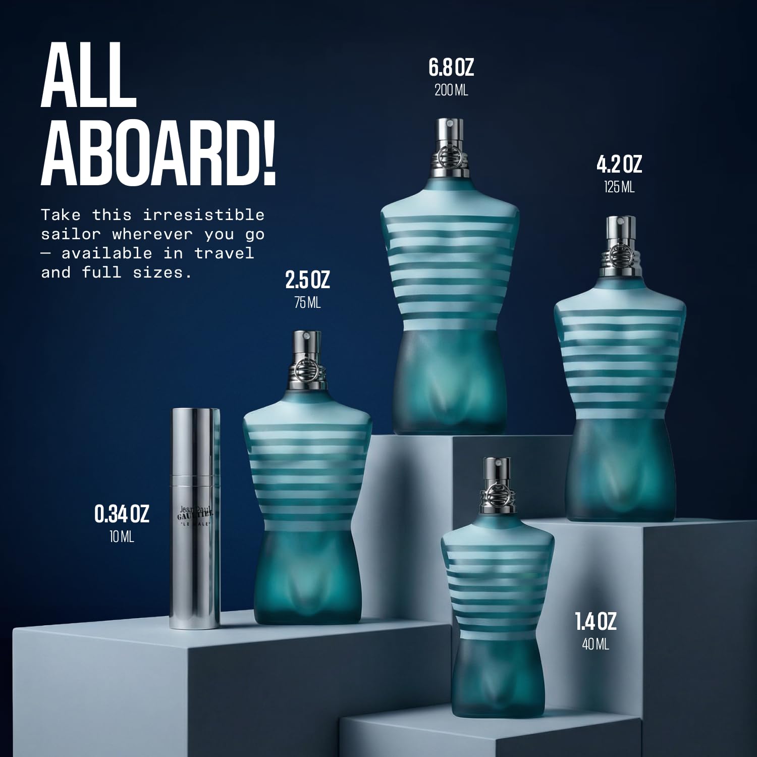 Jean Paul Gaultier Le Male Eau de Toilette - Long Lasting Amber Aromatic Cologne for Men with Fresh Mint, Lavender & Sensual Vanilla - Luxury Men's Cologne Spray, 6.8 oz
