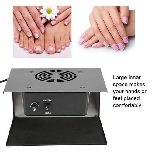 Nail Polish Dryer 300W Nail Gel Fast Drying Curing Nail Art Gel Polish Dryer for Hands Feet Hot & Cold Wind Professional Salon Nail Air Fan Blower Manicure Tool for Drying Art Gel