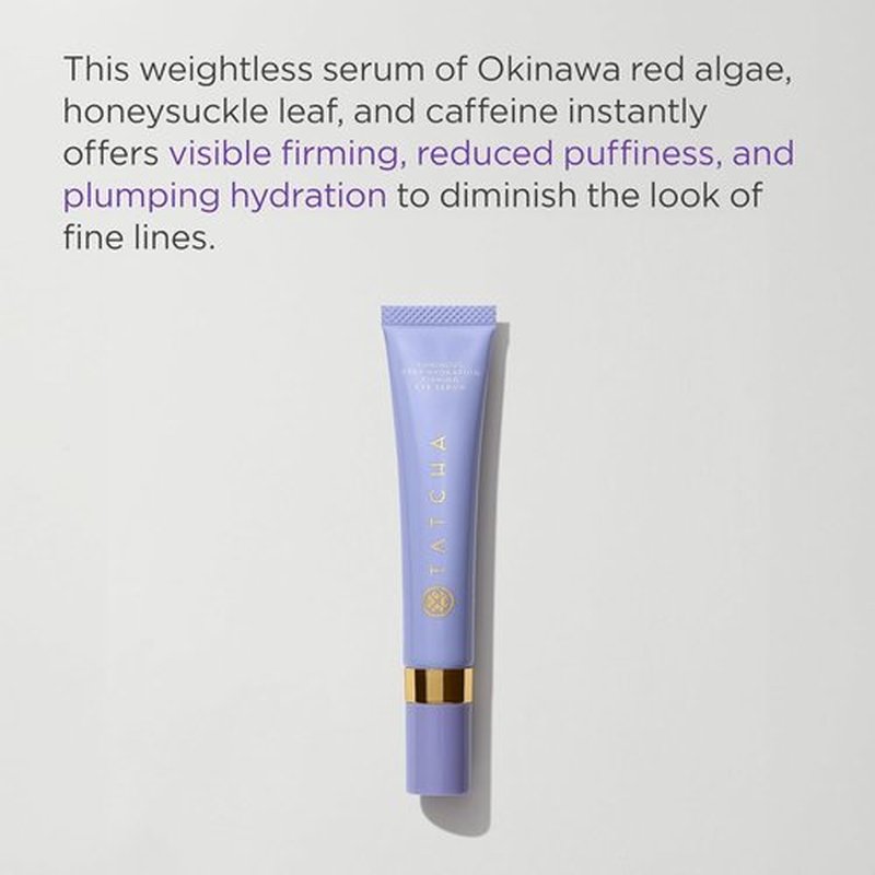 Tatcha Luminous Deep Hydration Eye Serum - Caffeinated Formula for Fine Lines & Puffiness | 15 ml