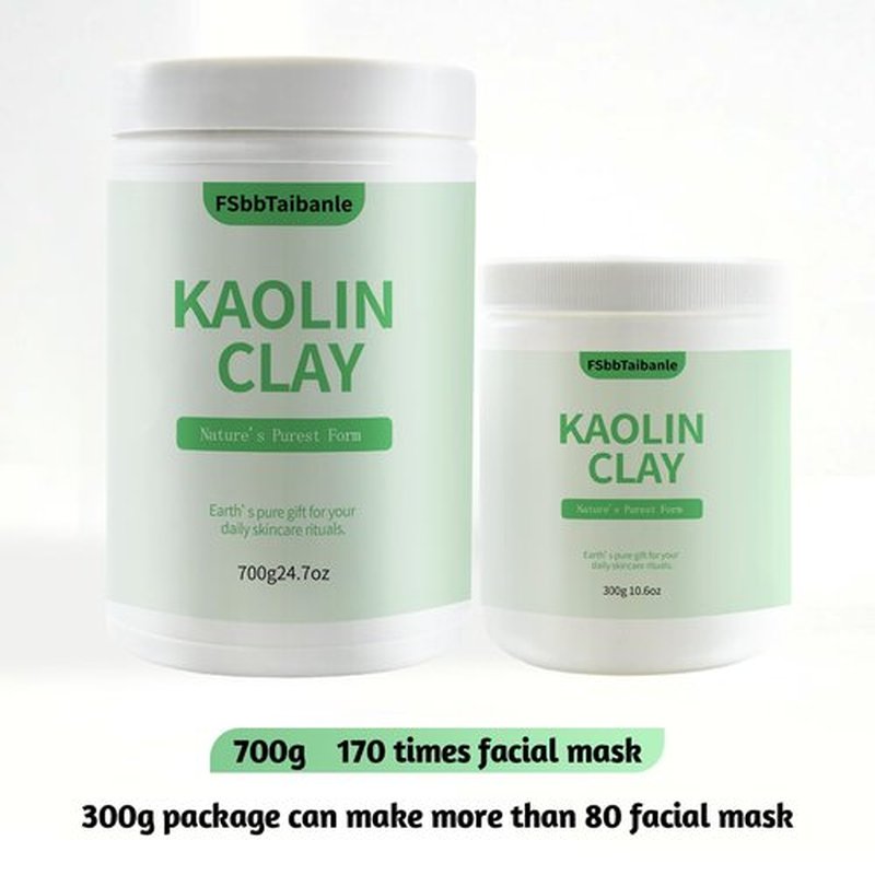 FSbbTaibanle White Kaolin Clay Powder 100% Natural Ultra-Fine Cosmetic Grade Gentle & Smooth Texture for Natural DIY Skin Cleansers, Masks and Scrubs, and More(32 oz)