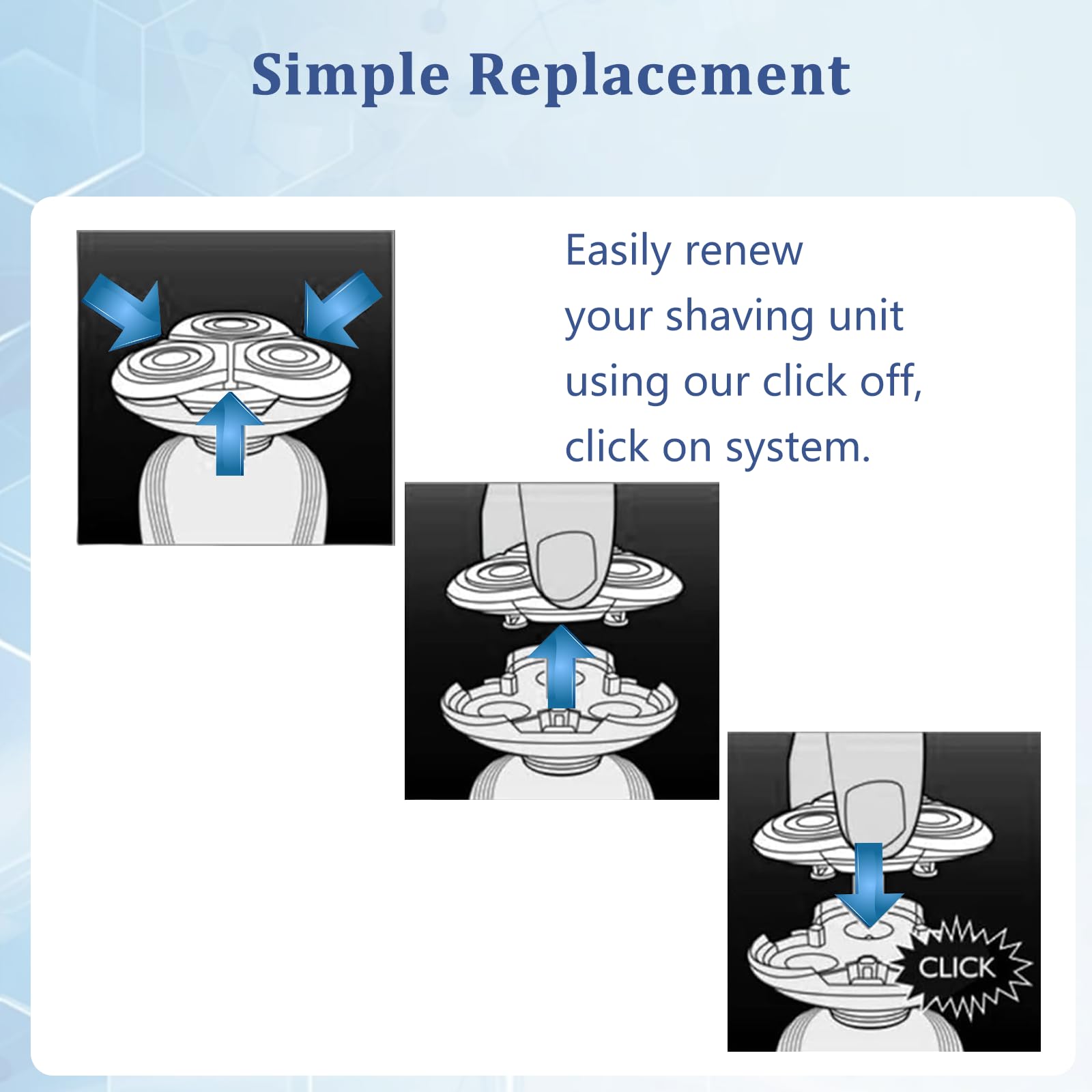 RQ11 Replacement Shaver Head - New Upgraded Compatible with Philips Norelco Senso-Touch 2D 1100 Series (1150x/1160x/1170x/1180x)