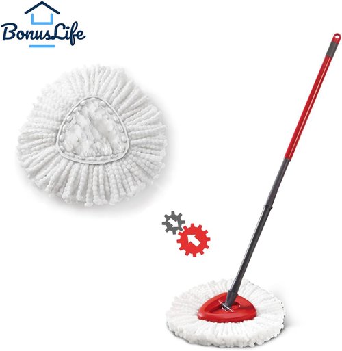 O-Cedar Mop Heads | Microfiber Replacement Refills for Easy Wring Spin System | 6 Pack