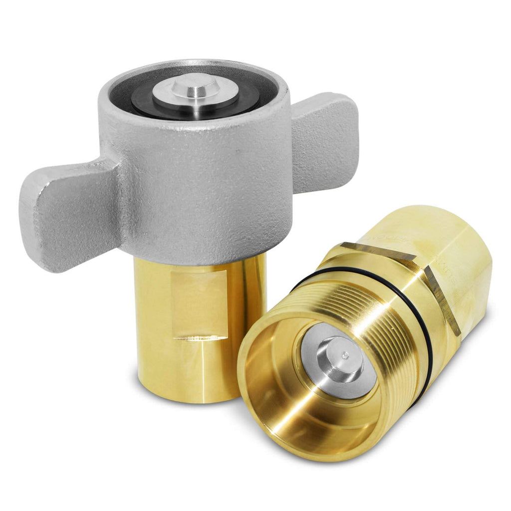 3/4" NPT Wet-Line Wing Nut Hydraulic Quick Disconnect Coupler/Coupling Set