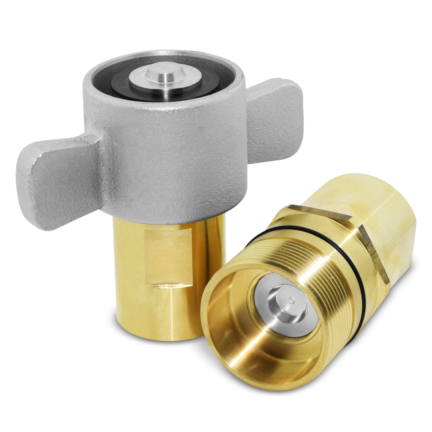 3/4" NPT Wet-Line Wing Nut Hydraulic Quick Disconnect Coupler/Coupling Set