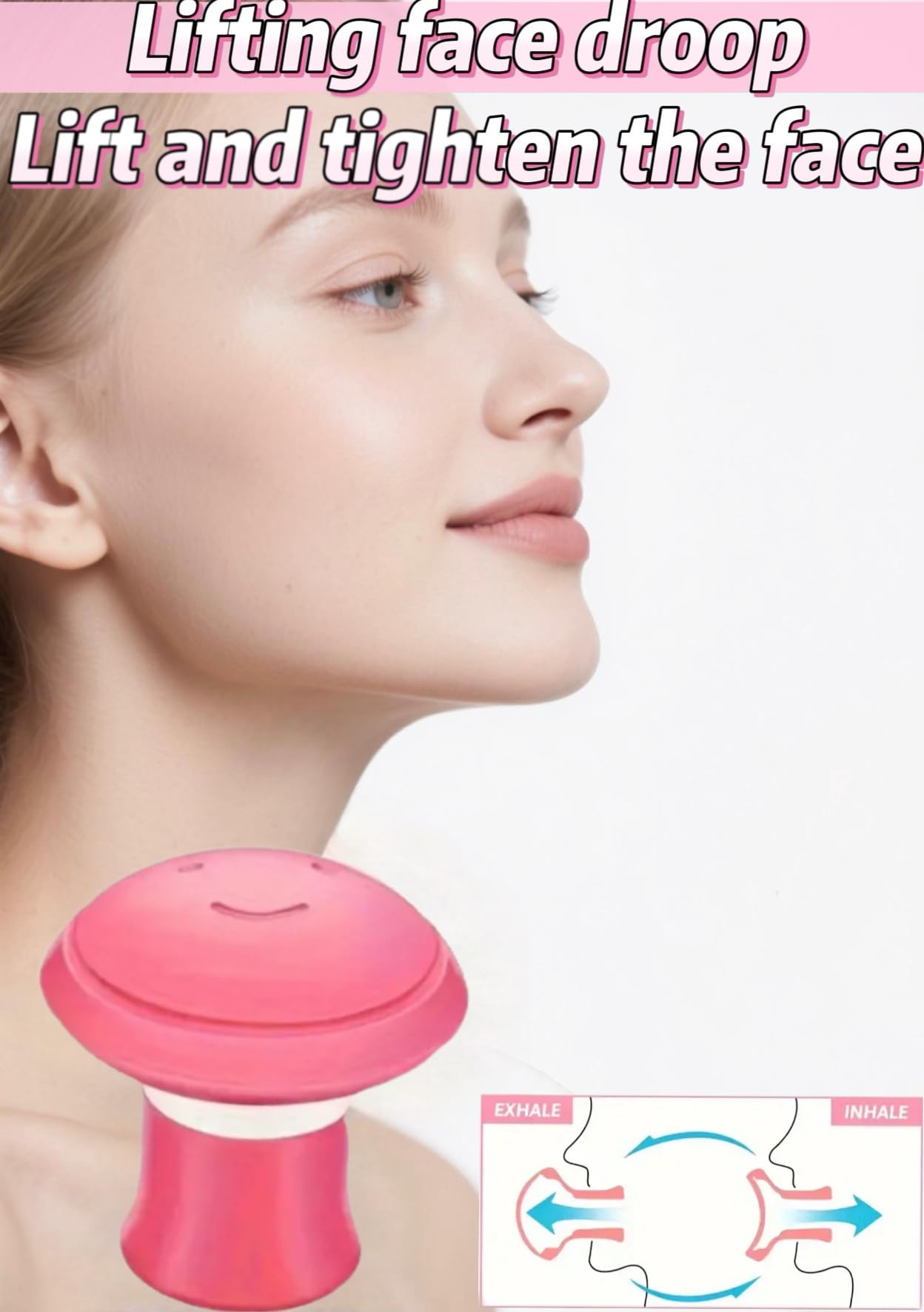 Jaw Exerciser,Double Chin Reducer,Facial Yoga for Skin Tighten Firm,Face Exerciser& Jawline Shaper, Jaw Trainer,Facial and Neck Exercise for Women and Men (One.)