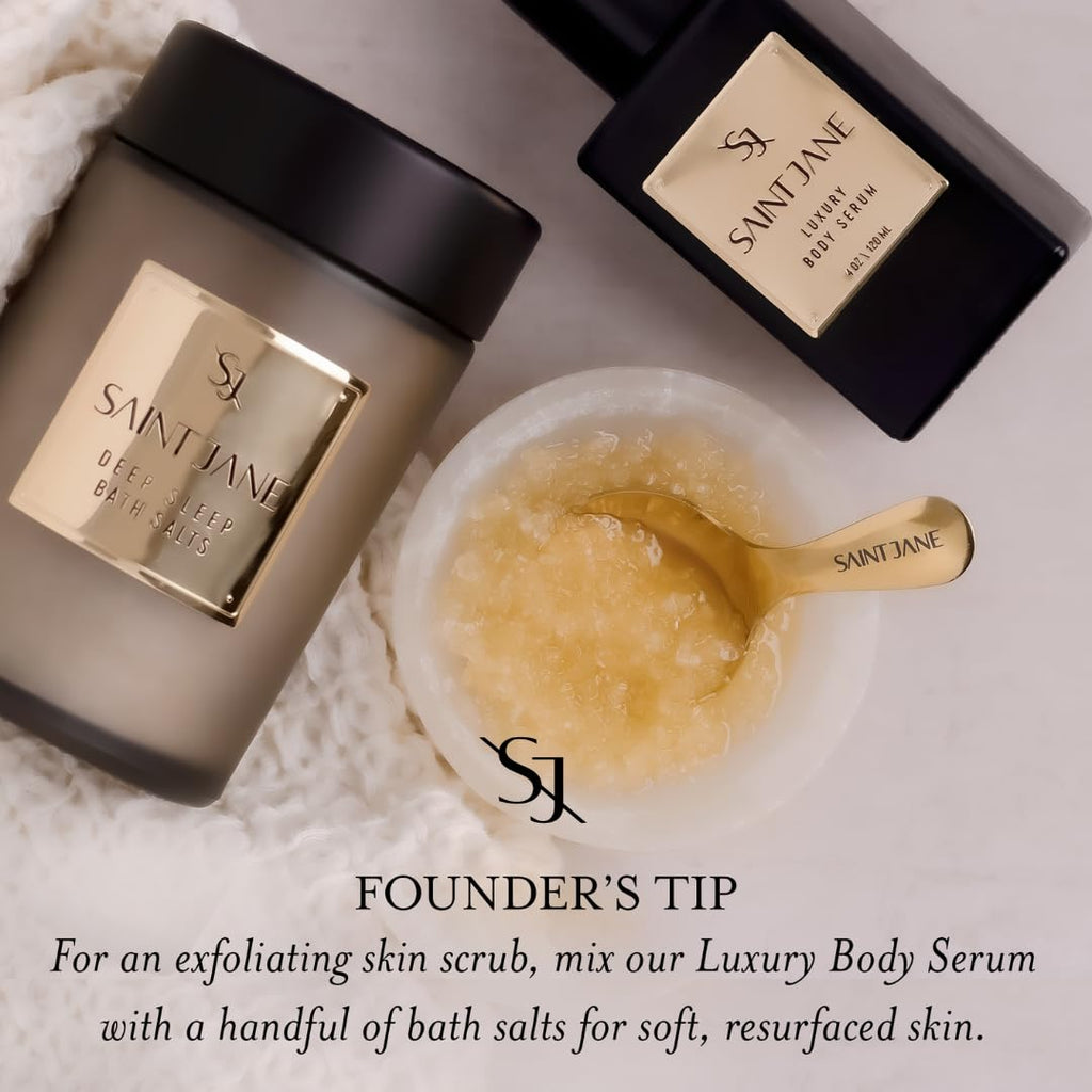 SAINT JANE - Deep Sleep Bath Salts with Magnesium + Peptides | Luxury, Floral-Infused, Clean Skincare (12 oz | 355 ml)