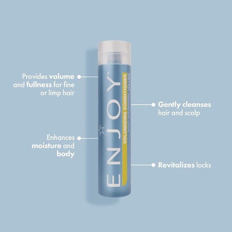 **Enjoy Volumizing Conditioner - Lightweight Moisture & Body for Fine Hair, 10.1 Fl Oz | pH Balanced Shine**