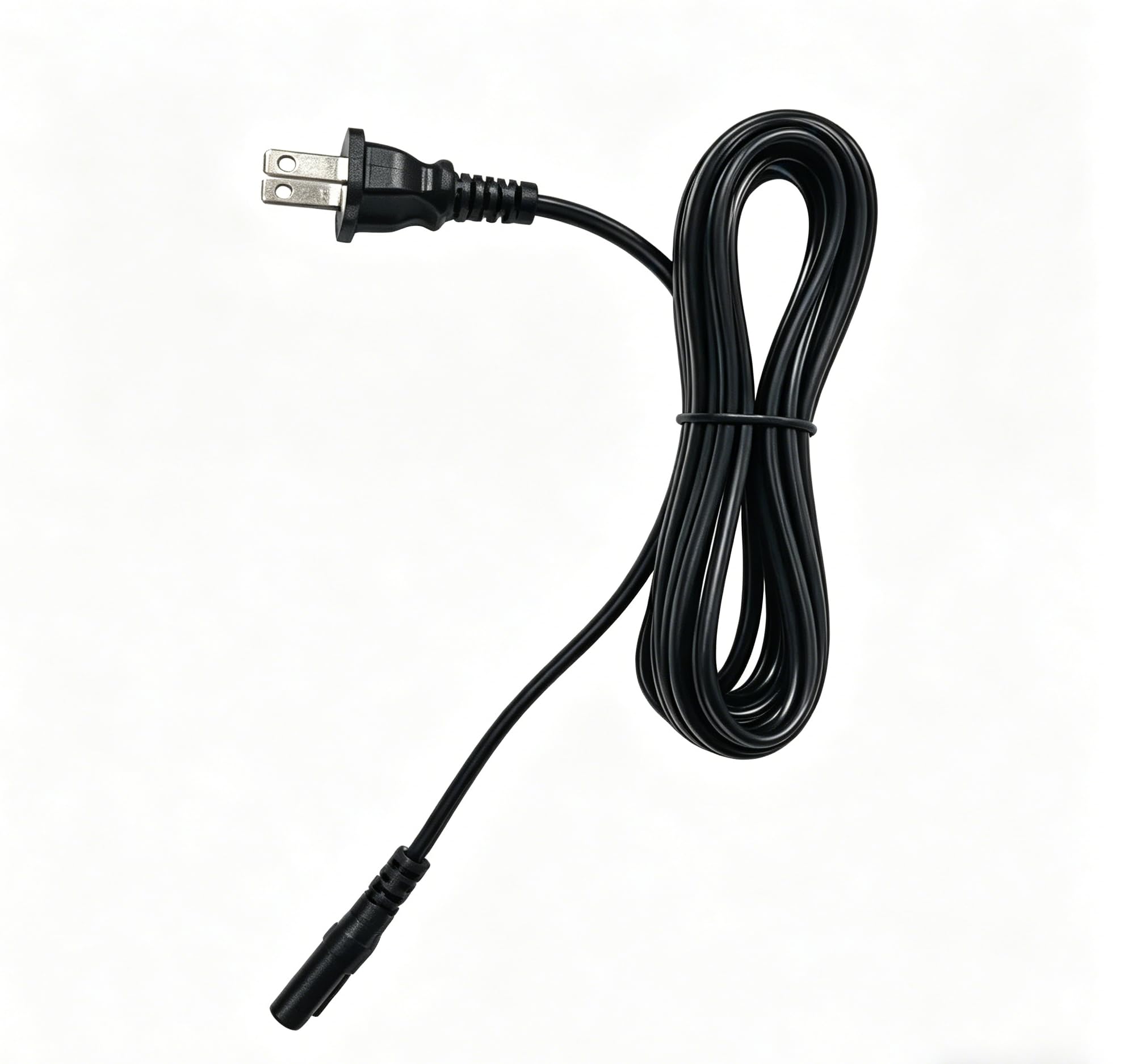 4.9FT Universal 2-Prong Power Cord, Replacement AC Cable for Projector, Speaker (Black)