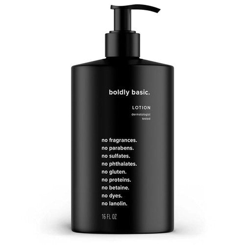 Boldly Basic Fragrance-Free Lotion | Moisturizer for Dry, Sensitive Skin - Non-Greasy & Hypoallergenic (16 oz)
