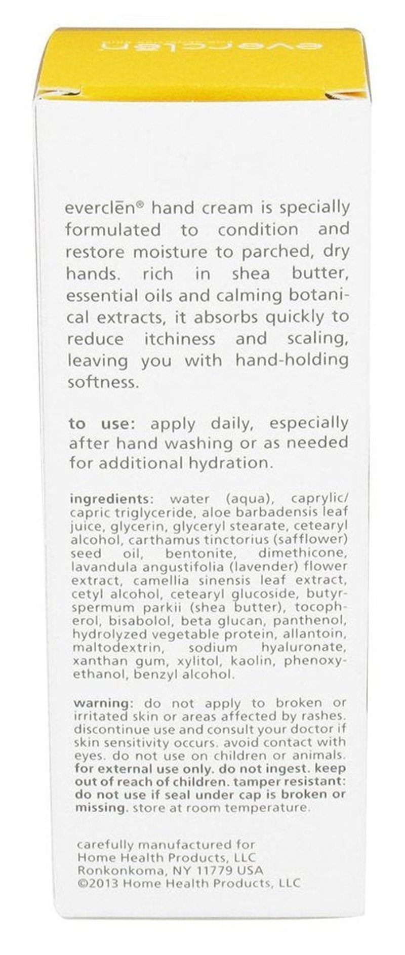Home Health Everclen Hand Cream - 2 fl oz - Moisturizes Dry Hands, Rejuvenating & Restoring For Sensitive Skin With Essential Oils - Non-GMO, Paraben-Free, Fragrance-Free, Vegan