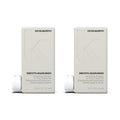 KEVIN.MURPHY SMOOTH.AGAIN WASH - Frizz Control Shampoo - For Thick, Coarse & Unruly Hair - Moisturising Shampoo for Hair Hydration - Sulphate & Paraben Free - 250 mL / 8.4 fl oz (Pack of 2)