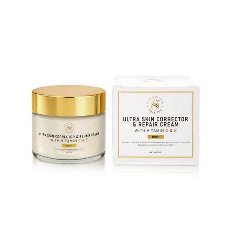 SOLCEGE Dark Spots Corrector & Hyperpigmentation Treatment Cream for Face – Uneven Skin Tone Repair Moisturizer with Intense Hydration, Alpha Arbutin, Kojic Acid & Vitamin C – For Men & Women 2 oz