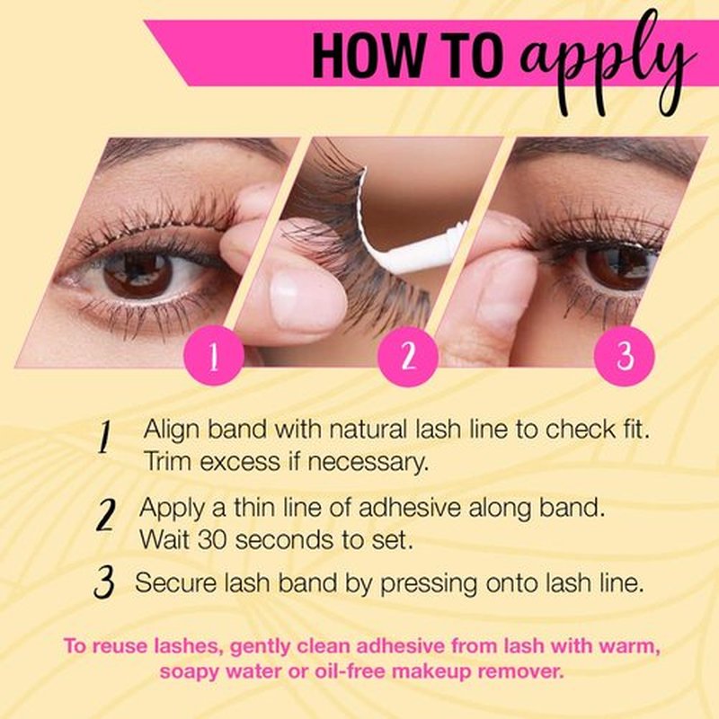 Andrea Curl Natural False Lashes Style 90 – Black, Lightweight, Natural Strip Lashes for Voluminous Curl, 4 Pack