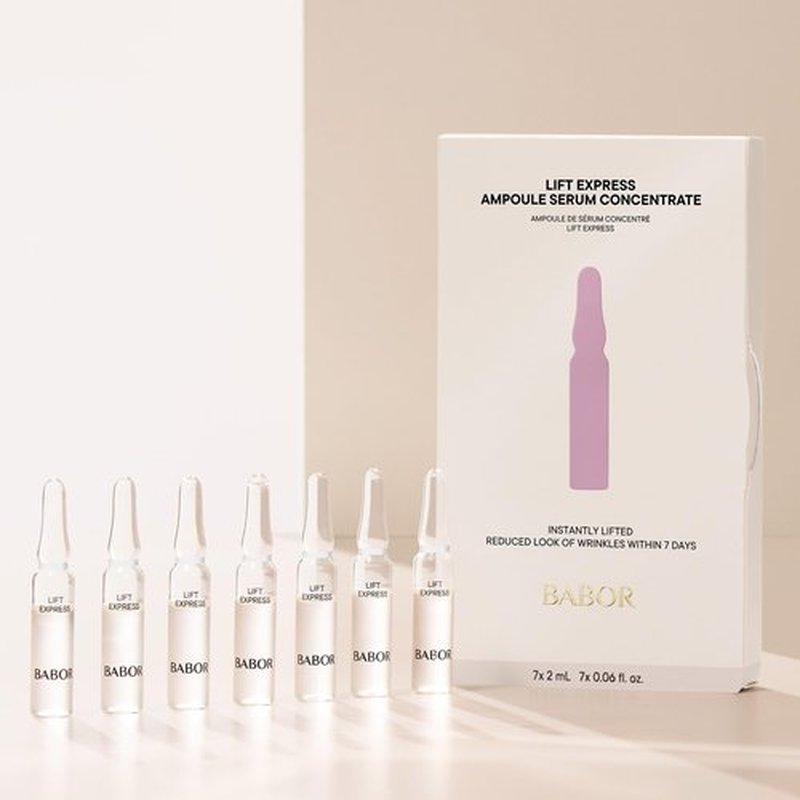 BABOR Lift Express Ampoule Concentrate, Instant Lifting Effect Fills Lines and Wrinkles Up To 6 Hours, Smoothing Skincare Capsule, Anti Aging Serum, Increase Firming & Elasticity, 7 Treatments