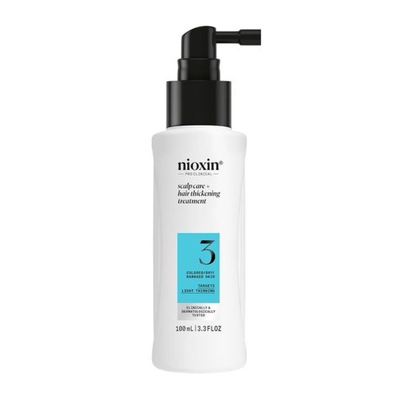 Nioxin System 3 Hair Thickening Leave-In Treatment - Nourish & Strengthen Colored, Dry, Damaged Hair with Niacinamide & Biotin