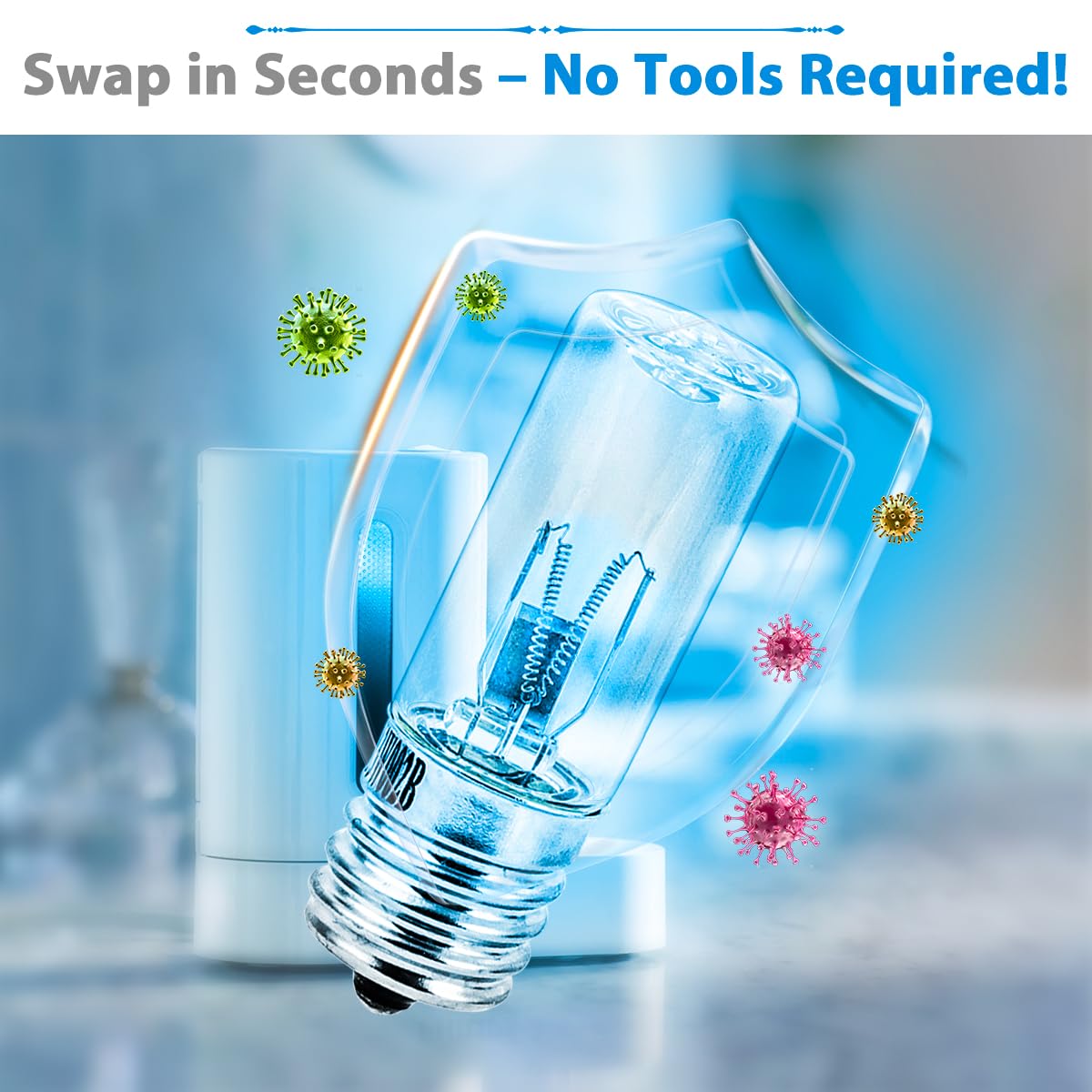 2 Pcs for Philips Sonicare HX6150 HX6160/D HX7990 Charger Appliances Bulbs 3W 10V UV Replacement Bulbs