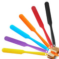 6 Pcs Silicone Jar Spatula Set, Long Handle Heat Resistant Skinny Spatulas for Jars & Bottles, Non-Stick Flexible Scrapers for Baking, Mixing, Jam, Cake Cream & Butter Spreading(6 colors）