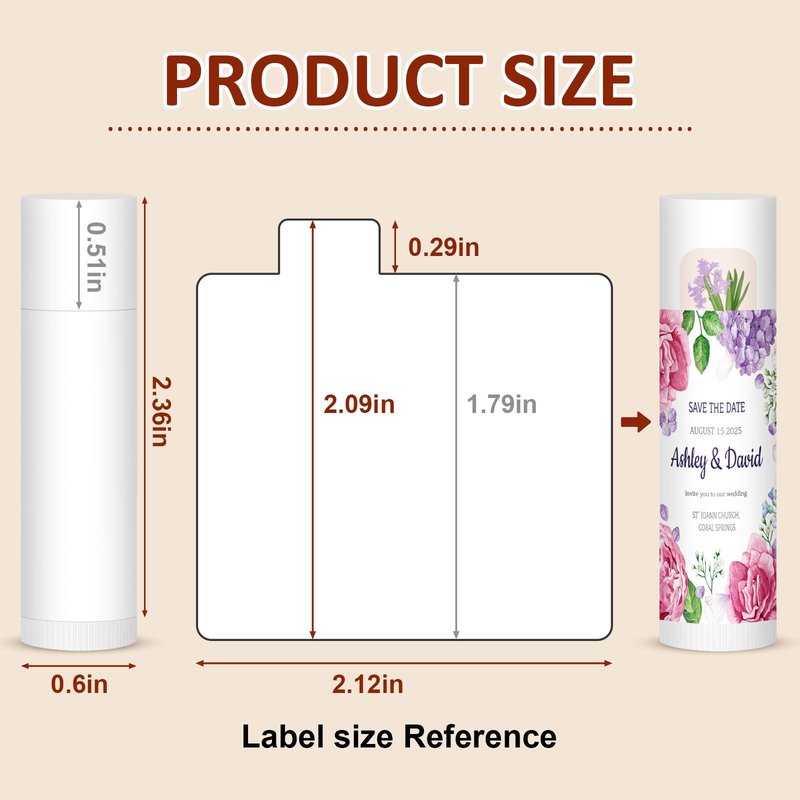 VISRIE 240 Pack Lip Balm Unlabeled, Natural Lip Balm Bulk Blank Tube, Personalized Lip Balms for Party Favors Adults and Bridal Shower Favors or Baby Shower Gifts-5 Flavors