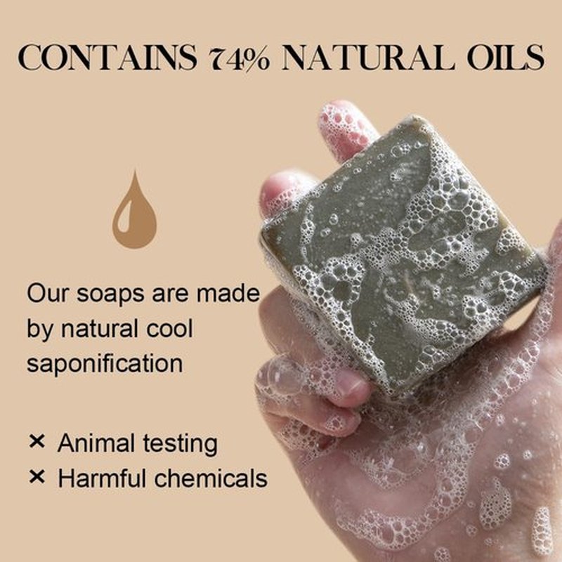 SKIRIFINE Natural Bar Soap for Body - 5oz x 3 Bars, Skin Cleansing Bar Soap Made from Natural Oils, Acne Relief & Skin Moisturizing - Australian Tea Tree, Summer Orange, Coconut Milk