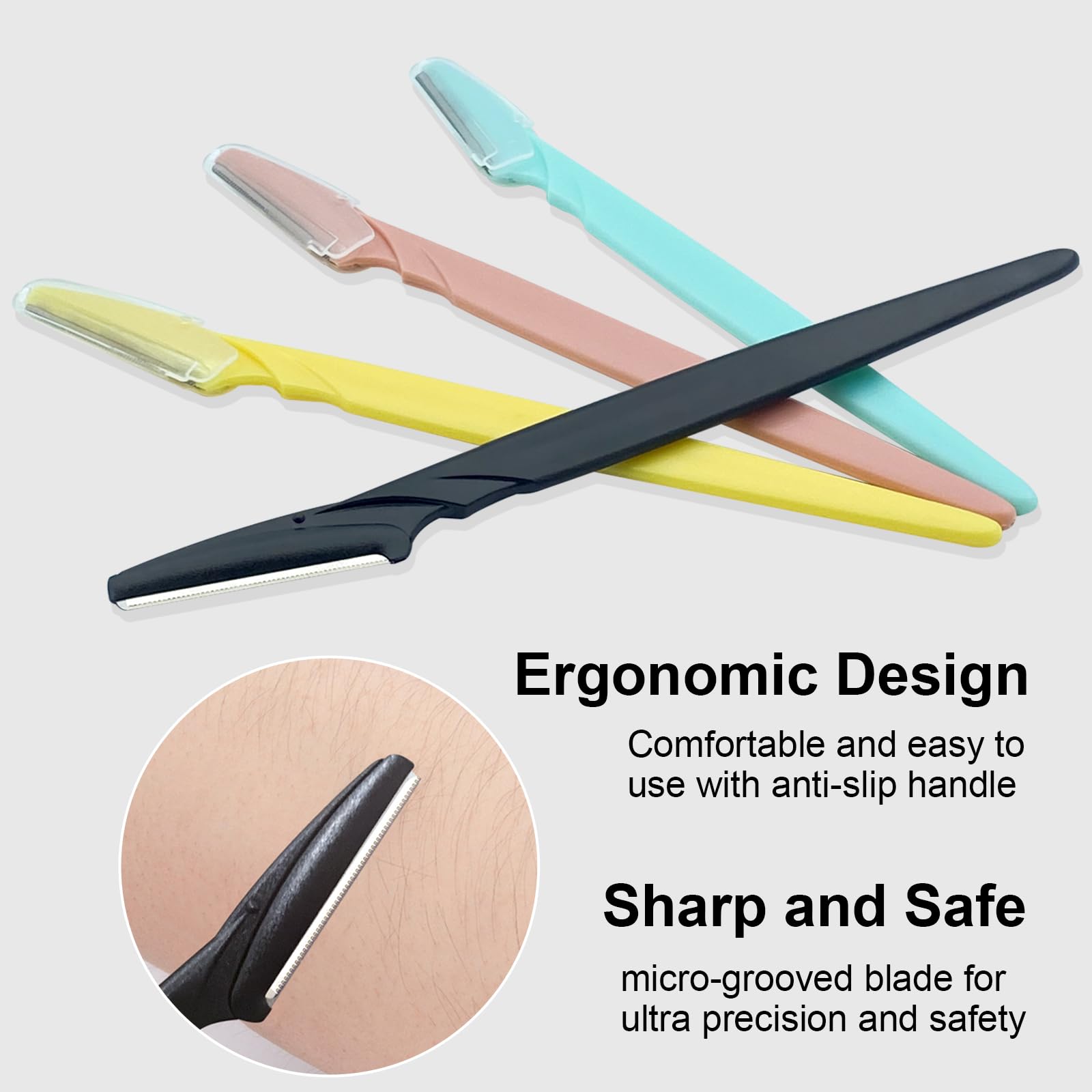 Szeyuen Eyebrow Razor for Women,4 Pcs Dermaplane Razor for Women Face Multipurpose Facial Hair Shaper Trimmer