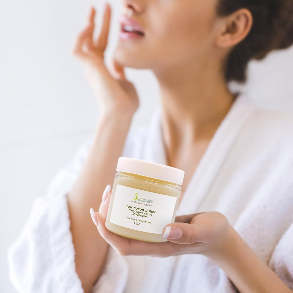 Soapeauty Cocoa Butter Raw Refined Deodorized 100% pure natural | Body, Hair & DIY Recipes, Lip Balms, Lotions, Creams, Stretch Marks | Non GMO, No Preservatives, Vegan | 24 oz (2 x 12 oz)