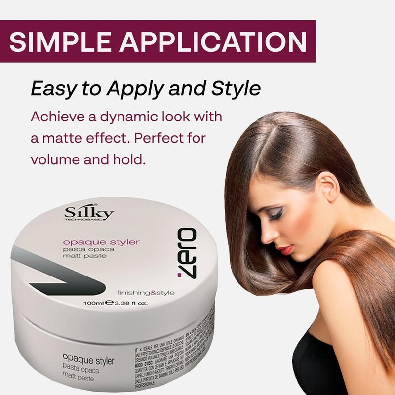 Zero Opaque Styler - Flexible Strong Hold Hair Wax for Wet & Dry Styling - 100ml Organic Formula