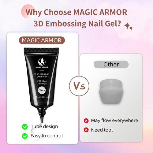 30g 3D Nail Gel Sculpting Gel Nail Art Glue for Nail Art Designs DIY Nail Craving Molding Gel for 3D Gel Nail Art Polish Painting Drawing Gel Sculpture Gel Nail Decoration Manicure Clear