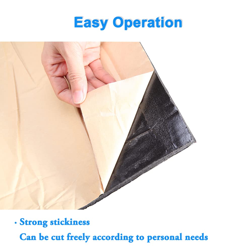 DREAMIZER 393mil(10mm) 21sqft Car Heat Sound Deadening Insulation Mat Automotive Sound Deadener Noise Insulation and Vibration Dampening Material for Auto Hood Engine Roof Door and Trunk with Roller