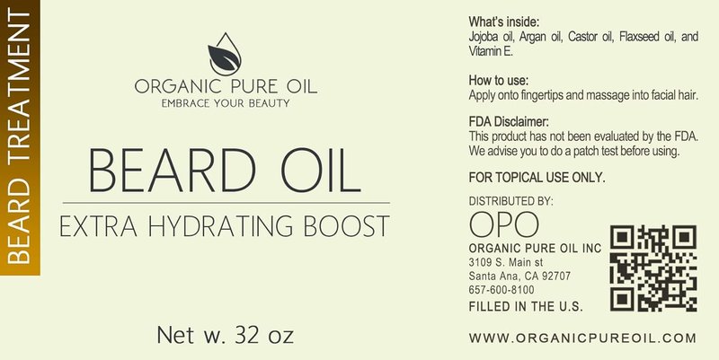 Unscented Beard Oil - Natural Hydrating & Conditioning Blend for Facial Hair - 32 oz | Promotes Growth & Silky Smoothness - Jojoba & Argan