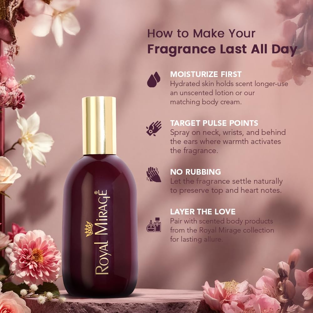 Royal Mirage Original Eau de Cologne for Men - Premium Bergamot & Jasmine Fragrance Spray - 120ml (4 oz) Long-Lasting EDC - Authentic Heritage Scent