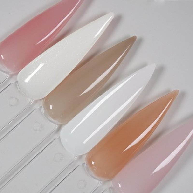 Oumisaya Glow in the dark Gel Nail Polish Colors Set Jelly Pink Milky White for french nail art design (GP011)
