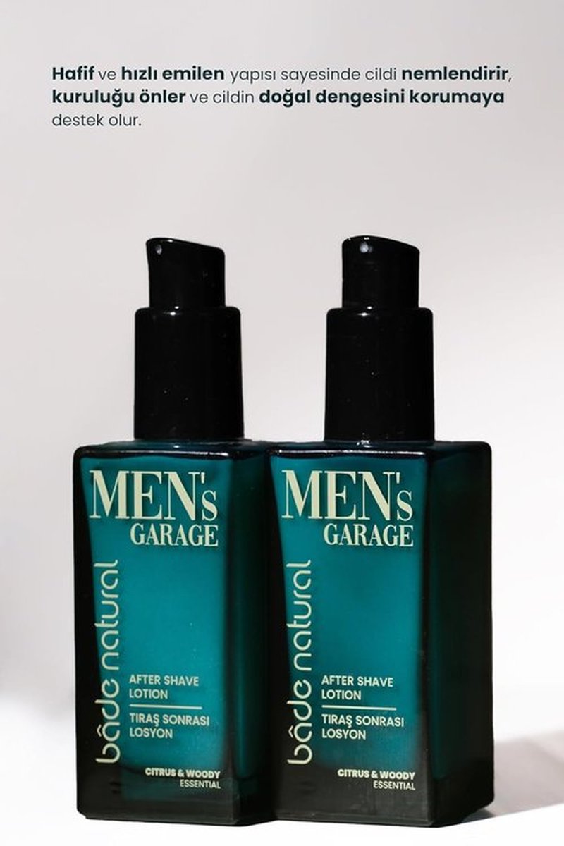 Bade Natural Men's After Shave Lotion - Refreshing & Soothing 50 mL Moisturizer with Natural Botanicals