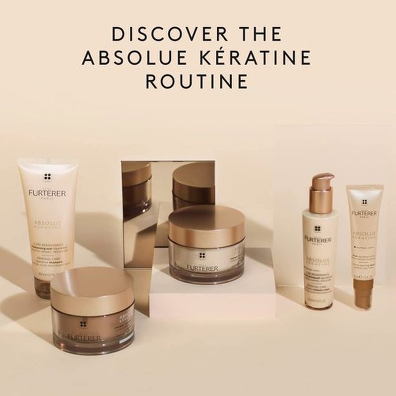 Rene Furterer ABSOLUE KERATINE Regenerating Mask - Repair Damaged Fine to Medium Hair - Restore Shine & Strength