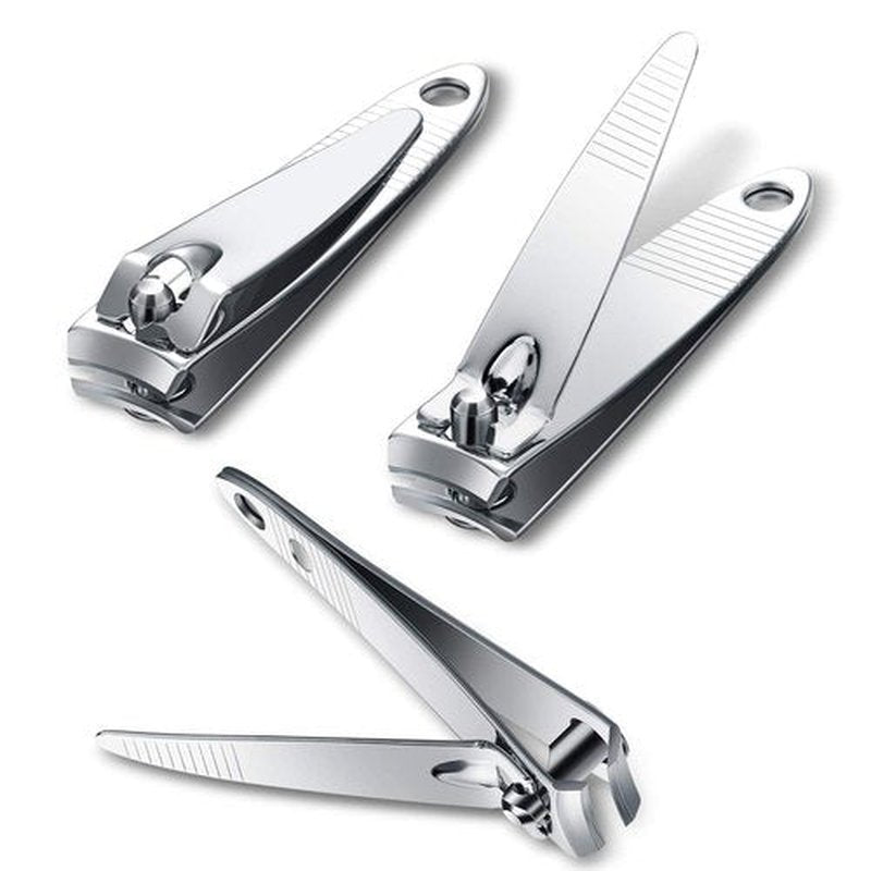 32 Pieces Stainless Steel Fingernail Nail Clipper Bulk Silver Portable Toenail Clippers Cutter Set