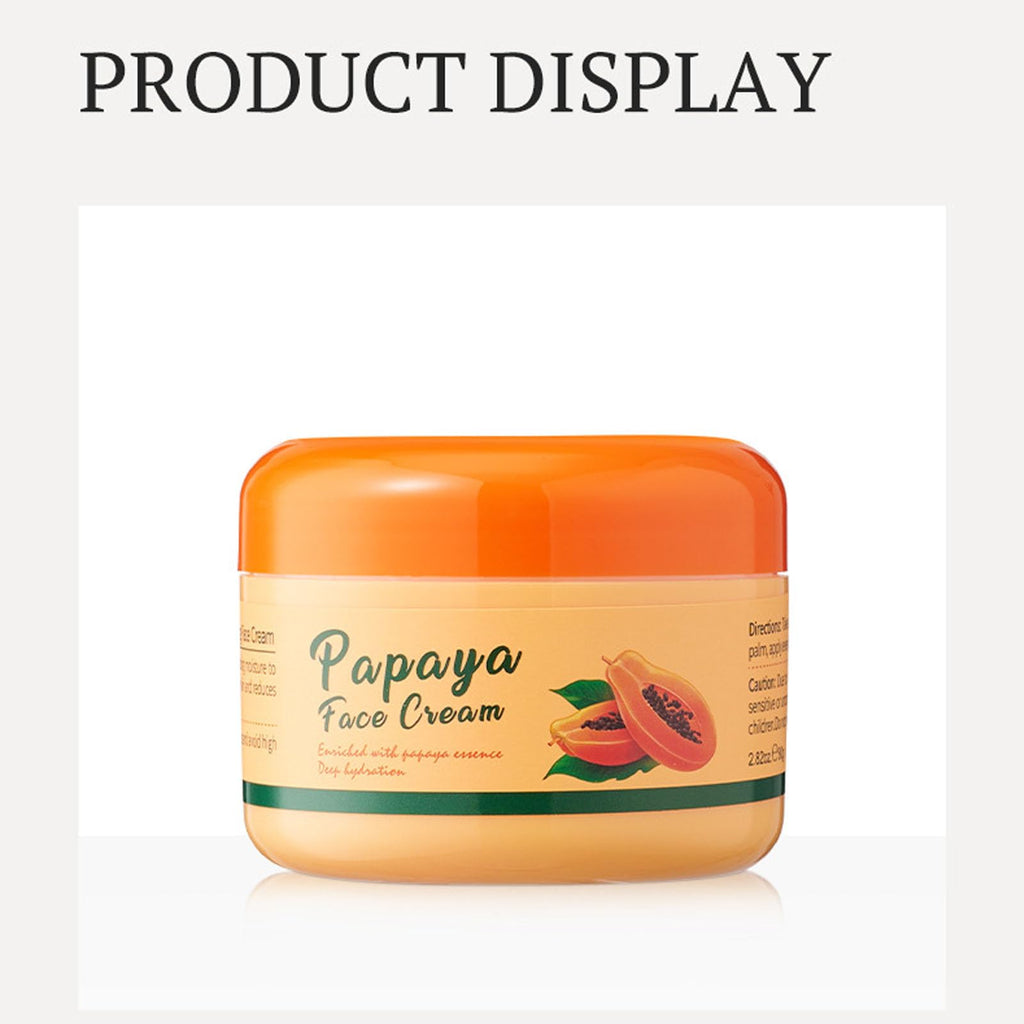 Yniquet Papaya Cream Face Moisturizer Cream with Natural Papaya Extract, Day and Night Face Cream Suitable For All Skin Types, 2.82oz