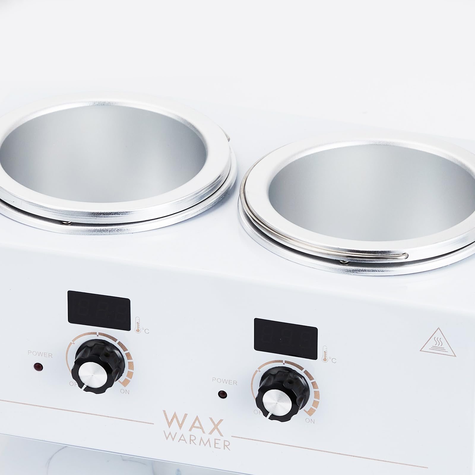 Professional Double Wax Warmer for Hair Removal, Body Wax Kit, Home Digital Waxing Heating Machine, Double Wax Pot Paraffin Facial Skin, Adjustable Temperature, for Body SPA Salon Equipment