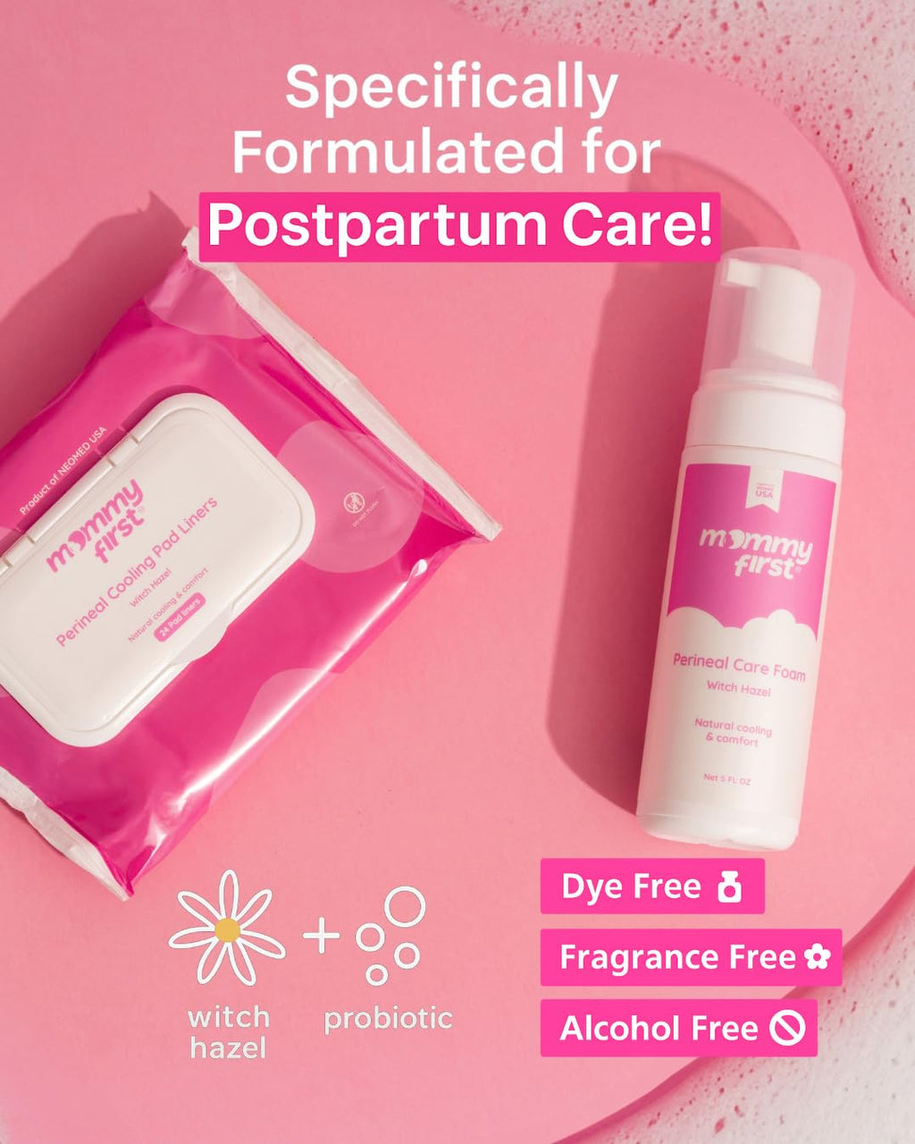 Mommy First® Postpartum Essentials Recovery Kit – Next-Gen Perineal Ice Packs, Alcohol-Free Witch Hazel Healing Foam and Liners, Upside Down Peri Bottle & Postpartum Underwear for Postpartum Recovery