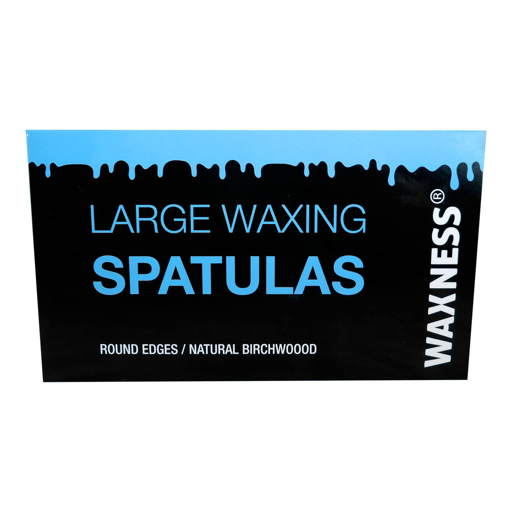 Waxness Wooden Waxing Spatulas 100 Pcs – Rounded Applicator Sticks, for Body & Precision Waxing, Disposable Birchwood – Professional Use
