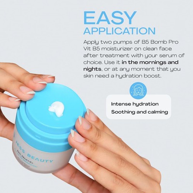 JESS BEAUTY B5 Bomb Pro Vitamin B5 Face Moisturizer - Vegan Hydrating Cream | 50 ml