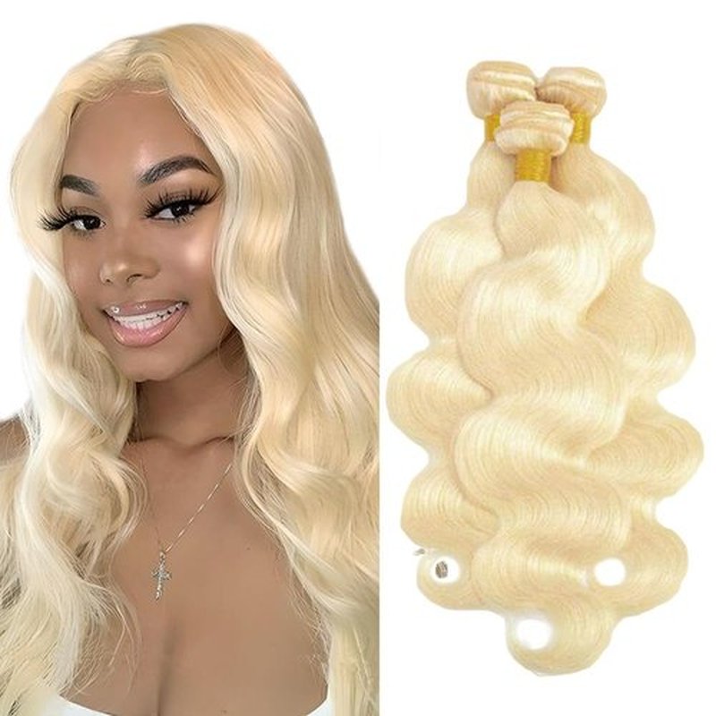 Blonde Bundles Human Hair 613 Body Wave Bundle Human Hair Unprocessed Virgin Remy Hair 3 Bundles 12 14 16 Inch 613 Bundle 300g