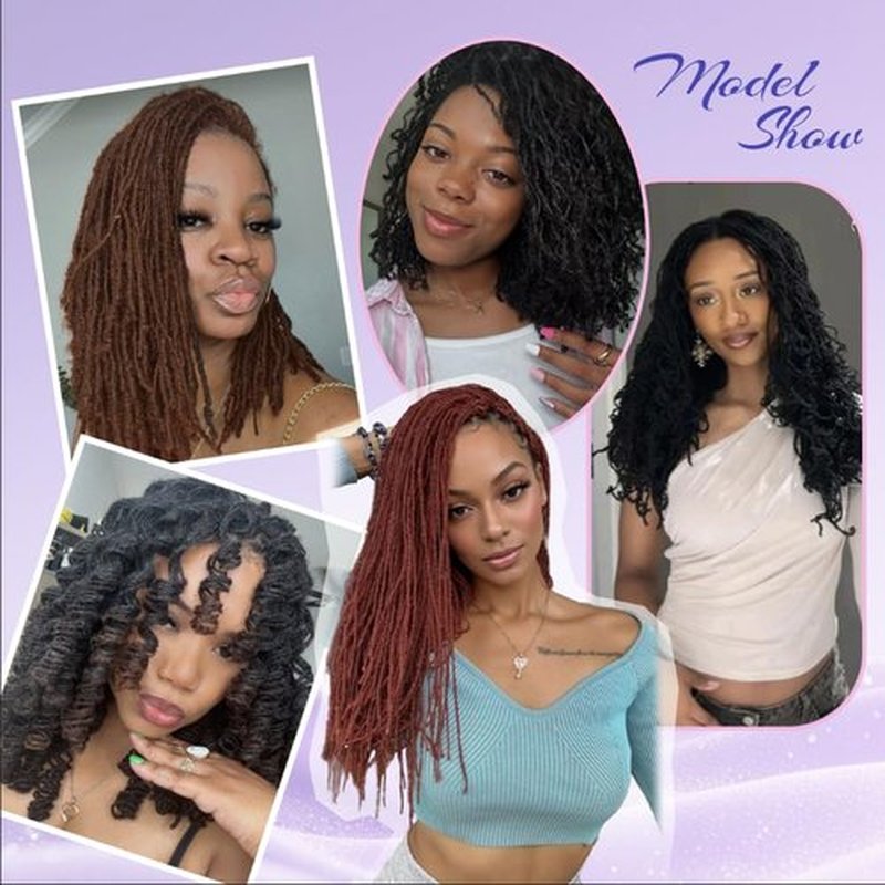 Siphis Sisterlocks Locs Extesnions Human Hair 0.2cm Thickness Micro Locs Curly Tips, Full Handmade Interlocking Permanent Soft Dreadlock Extensions (Black 1b# 0.2cm, 8 Inch 30 Strands)