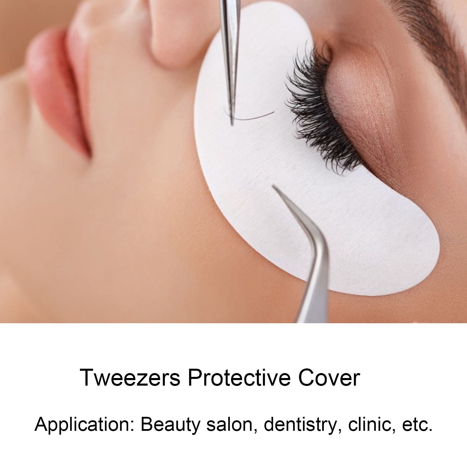 WNSC Non‑Slip Tweezers, Tweezers Reusable Tweezers Tip Cover Design Thickened Silicone Design for Eyelashes Grafting Tweezers