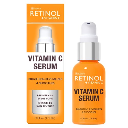 LIVAURA Retinol + Vitamin C Face Serum - Anti-Aging Formula for Even Skin Tone & Radiance | 1 FL. Oz