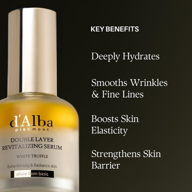 d'alba Piedmont Italian White Truffle Serum - Double Layer Hydration & Firming | 1.01 fl. oz, Hyaluronic Acid & Centella Asiatica