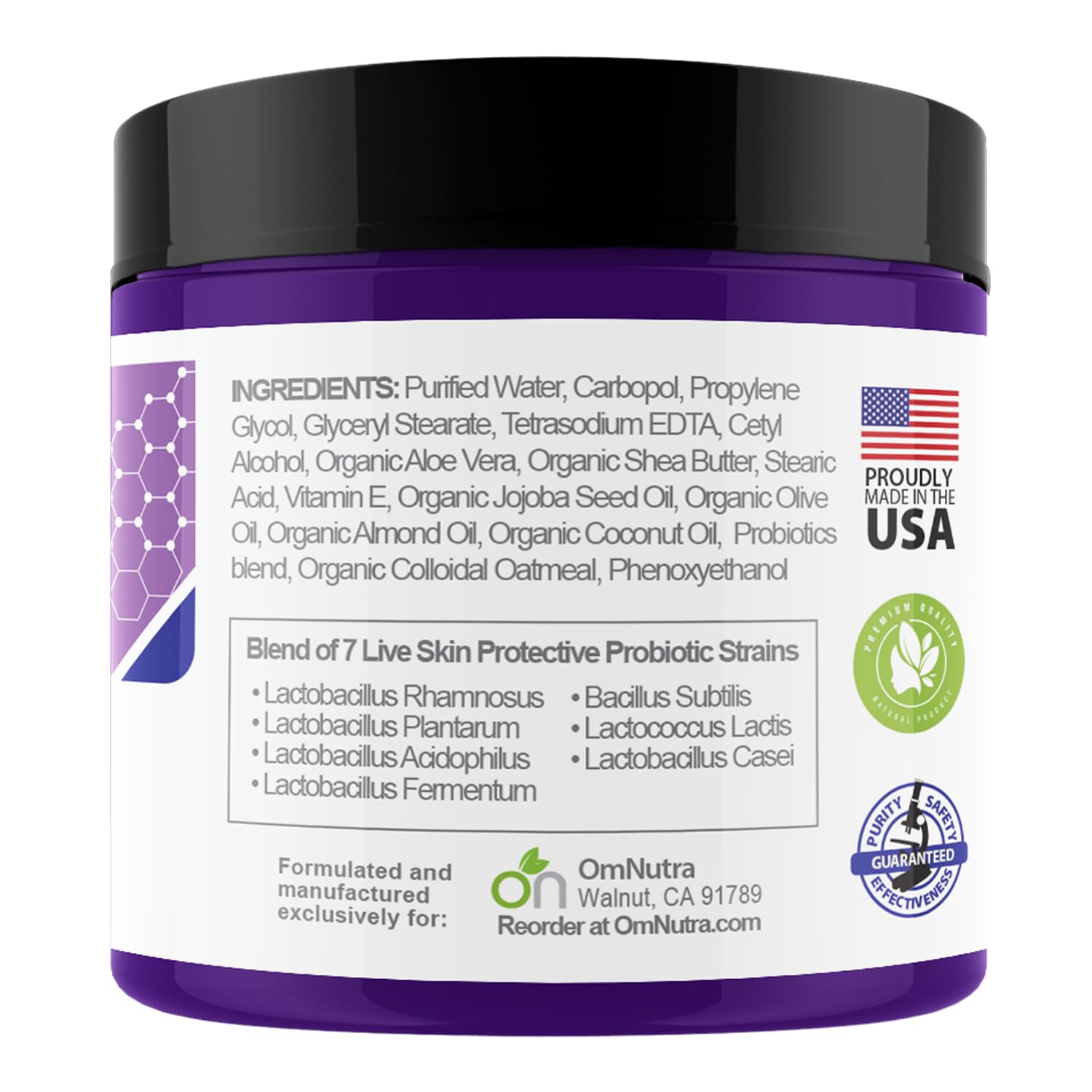 OmNutra Staphyderm Non Antibiotic Ointment - 4OZ All Natural Topical Probiotic Lotion New Skin Therapy Cream For Dry Itchy Skin Organic Based Topical Probiotics for Skin Care