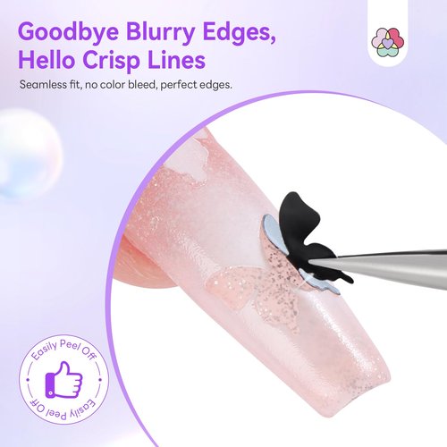 SAVILAND 24 Sheets Airbrush Stencils: Nail Stickers for Nail Art French Tip Hollow Airbrush Nails Stencils Flower Stars Butterfly Air Brush for Nails Supplies DIY Tool (170 Designs)