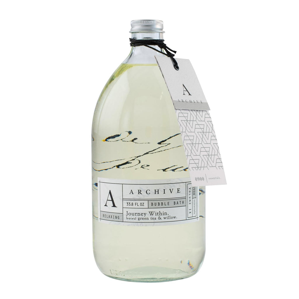 Archive Bubble Bath for Adults, 33.8 fl. oz., Fragranced Blend of Natural Oils, Refined Luxury Hydrating Liquid Bath Soap