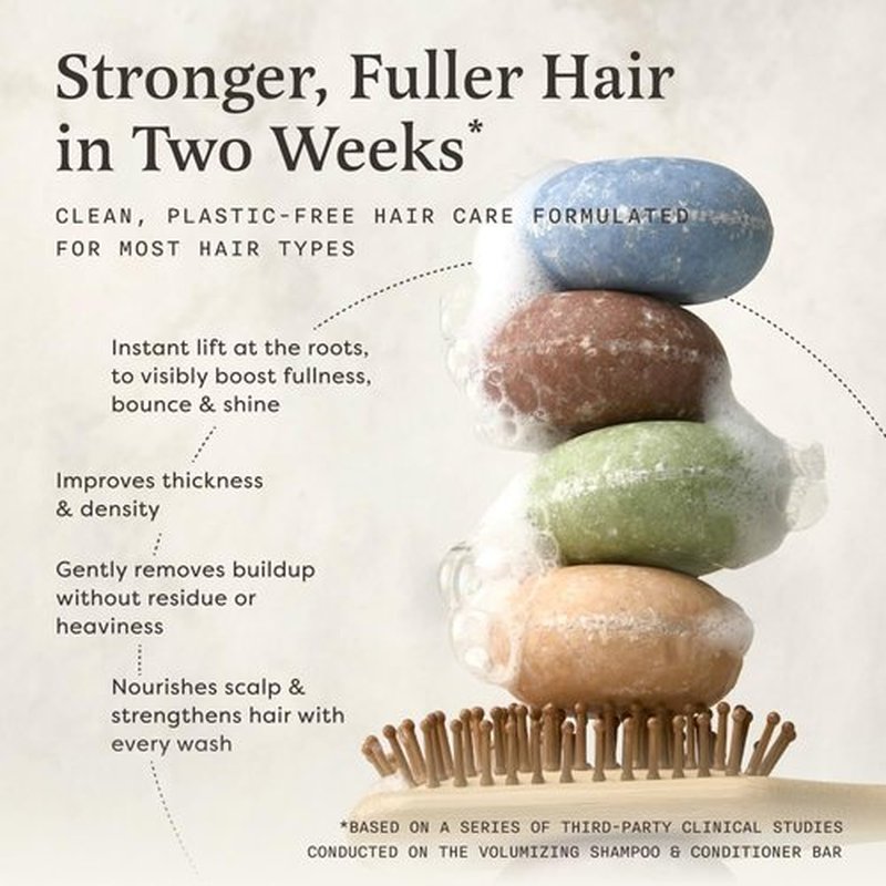 The Earthling Co. Shampoo Bar - Strengthen & Volumize All Hair Types - Natural Vegan Formula (Vanilla Coconut, 3 oz)