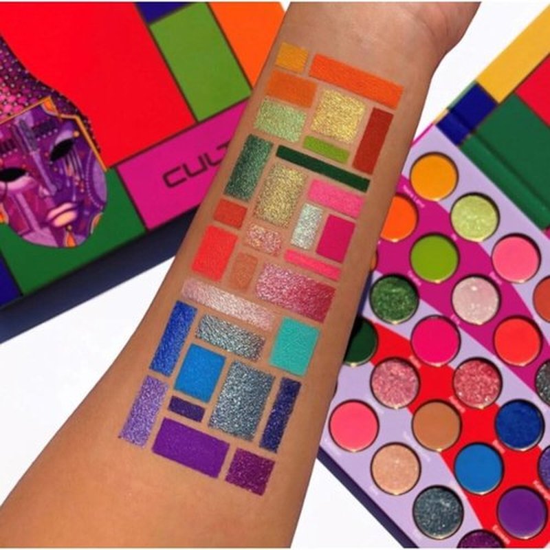 Juvia's Place Culture Palette - 30 Pigmented Eye Shadows in Yellow, Green, Pink, Purple & Orange