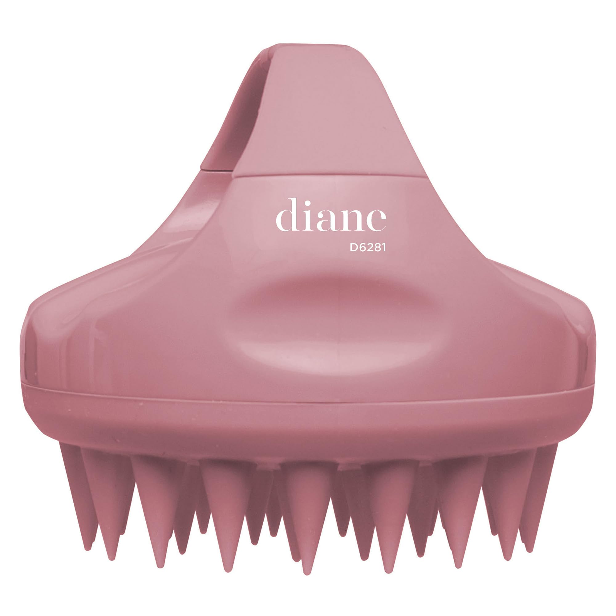 Diane Scalp Massage and Shampoo Brush with Soft Silicone Bristles, Exfoliates and Cleanses Scalp, Promotes Scalp Circulation, Evenly Distributes Hair Oil, Clear